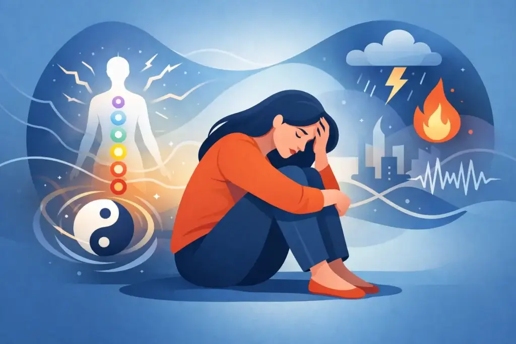 Anxiété, causes énergétiques, blocages émotionnels ou habitat perturbé : comprendre l’origine du mal-être pour retrouver apaisement et élan.